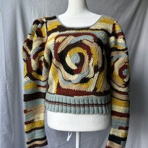 Knitted fall color sweater